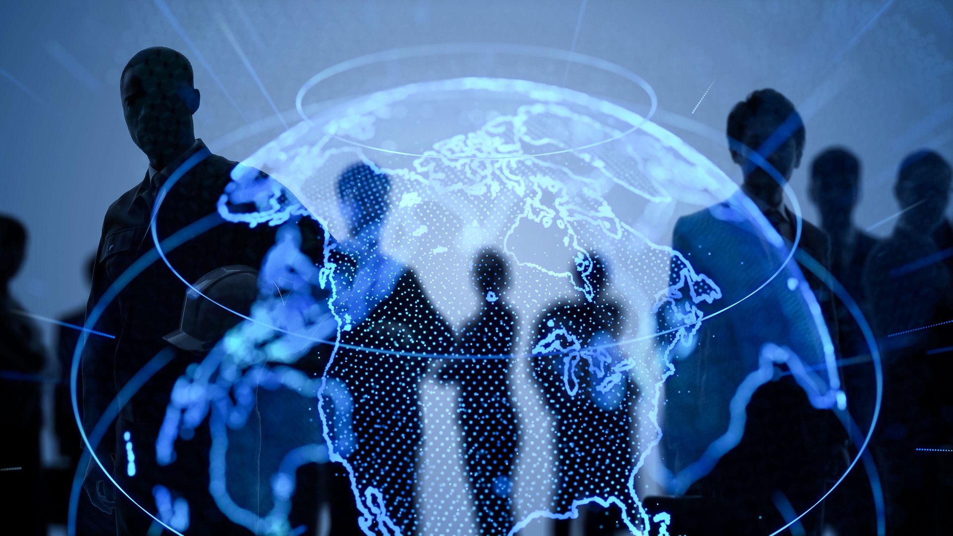 Grobal business concept. Group of businessperson. Teamwork. Human resources.